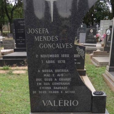 VALÉRIO Josefa Mendes Goncalves 1888-1978