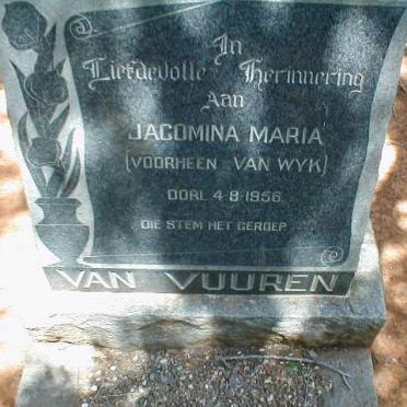 VUUREN Jacomina Maria, van voorheen VAN WYK -1956
