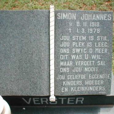VERSTER Simon Johannes 1918-1978
