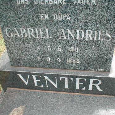 VENTER Gabriël Andries 1911-1983