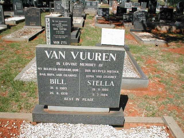 VUUREN Bill, van 1903-1978 &amp; Stella 1905-1984