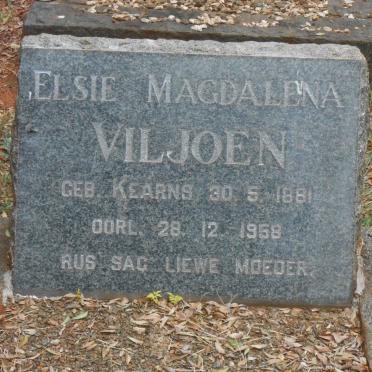 VILJOEN Elsie Magdalena nee KEARNS 1881-1958