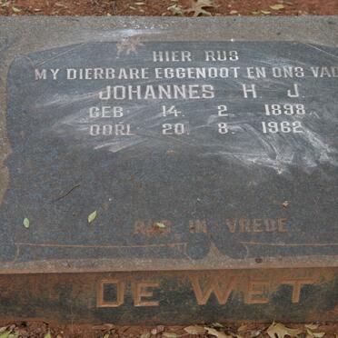WET Johannes H.J., de 1898-1962