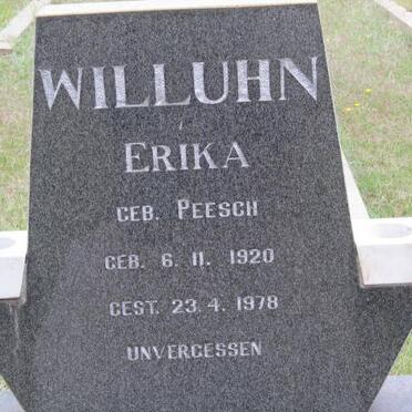 WILLUHN Erika nee PEESCH 1920-1978