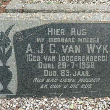 WYK A.J.C., van nee VAN LOGGERENBERG -1959