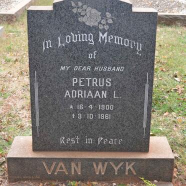 WYK Petrus Adriaan L., van 1900-1961