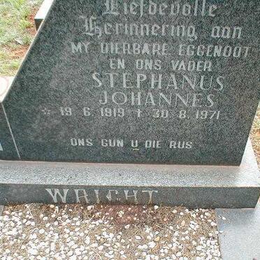 WRIGHT Stephanus Johannes 1919-1971