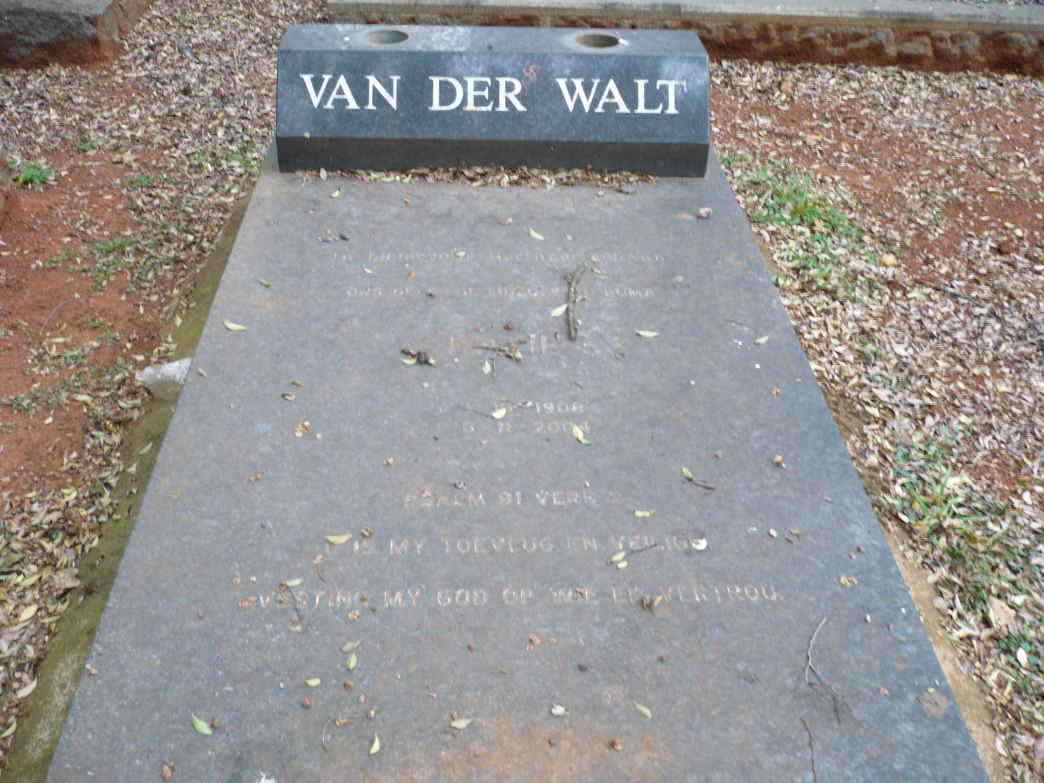 WALT Katie, van der 1908-2004