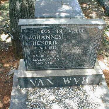 WYK Johannes Hendrik, van 1928-1966