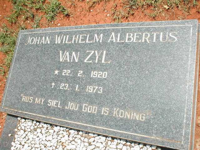 ZYL Johan Wilhelm Albertus, van 1920-1973