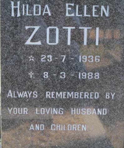 ZOTTI Hilda Ellen 1936-1988