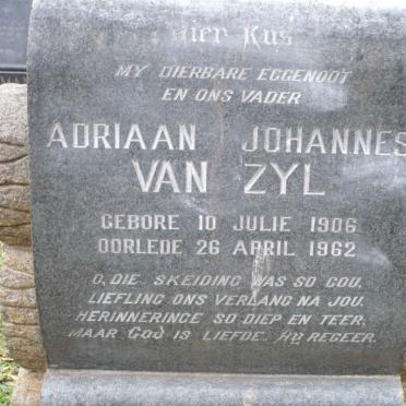 ZYL Adriaan Johannes, van 1906-1962