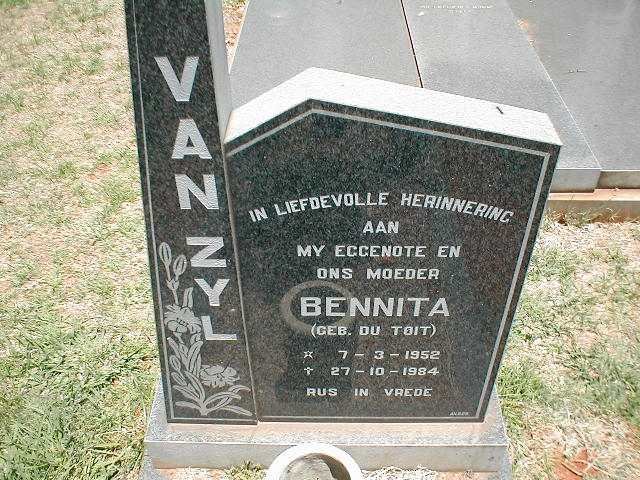 ZYL Bennita, van nee DU TOIT 1952-1984