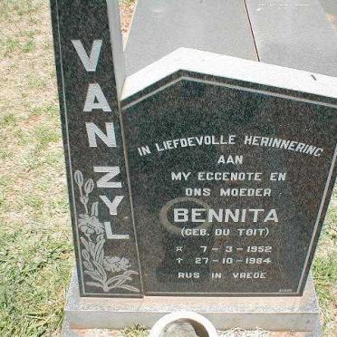 ZYL Bennita, van nee DU TOIT 1952-1984
