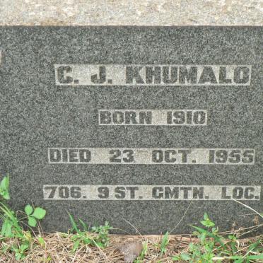 KHUMALO C.J. 1910-1955