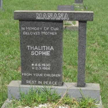 MANANA Thalitha Sophie 1930-1966