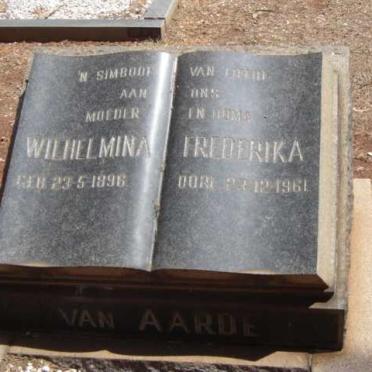 AARDE Wilhelmina Frederika, van 1896-1961