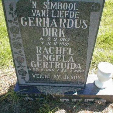 BEER Gerhardus Dirk 1913-1991 &amp; Rachel Engela Gertruida 1916-1994