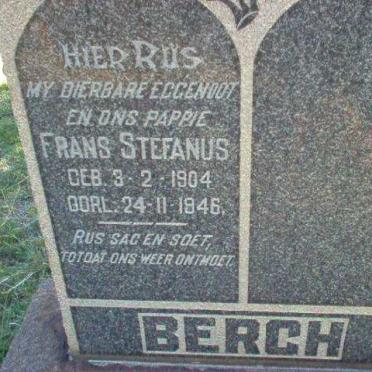 BERGH Frans Stefanus 1904-1946
