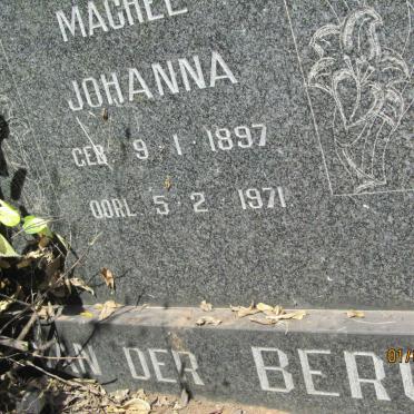 BERG Machel Johanna, van der 1897-1971