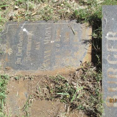 BURGER Anna Maria nee v.d. BERG 1900-1974