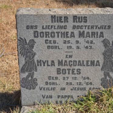 BOTES Dorothea Maria 1942-1943 :: BOTES Hyla Magdalena 1954-1954