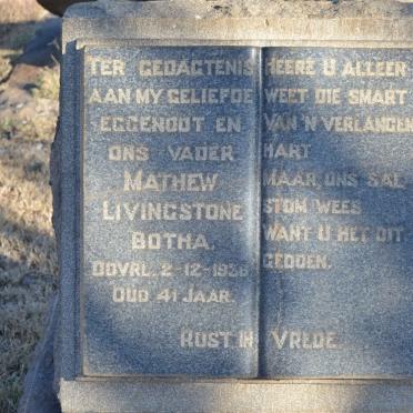 BOTHA Mathew Livingstone -1936