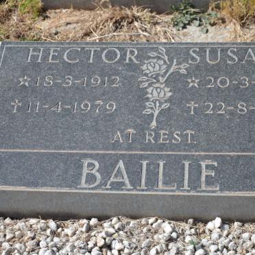 BAILIE Hector 1912-1979 &amp; Susan 1914-1988