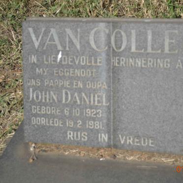 COLLER Johan Daniël, van 1923-1981