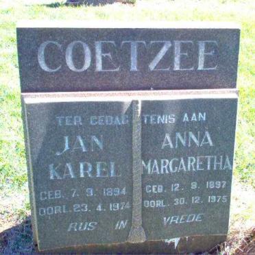 COETZEE Jan Karel 1894-1974 &amp; Anna Margaretha 1897-1975