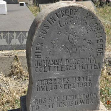 COETZEE Johanna Dorethia nee PUTTER 191?-1939