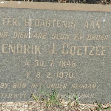 COETZEE Hendrik J. 1945-1970