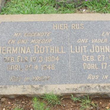 COTHILL John 1899-1950 &amp; Hermina ELS 1904-1948