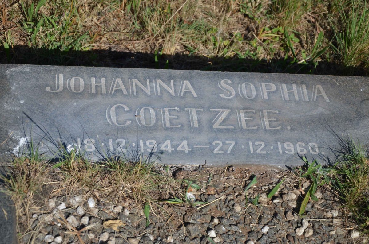 COETZEE Johanna Sophia 1944-1960