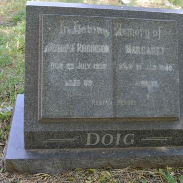 DOIG Joseph Robinson -1930 &amp; Margaret -1949