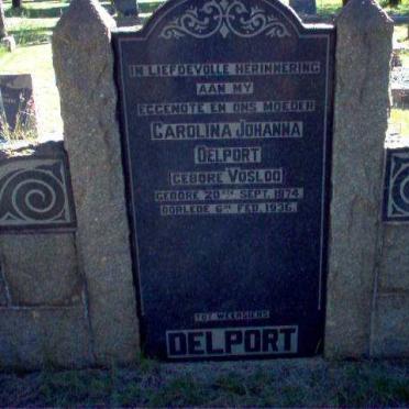 DELPORT Carolina Johanna nee VOSLOO 1874-1936