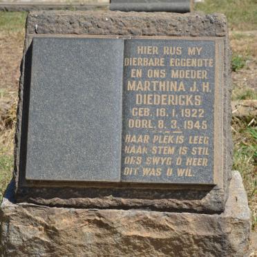 DIEDERICKS Marthina J.H. 1922-1945