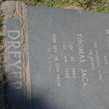 DREYER Thomas Jack 1960-1982