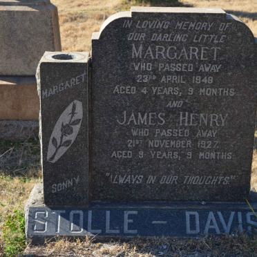 DAVIS James Henry, STOLLE -1927 :: STOLLE-DAVIS Margaret -1948