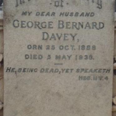 DAVEY George Bernard 1888-1938