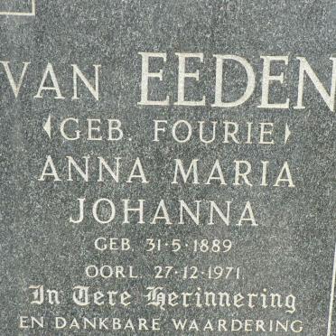 EEDEN Anna Maria Johanna, van nee FOURIE 1889-1971