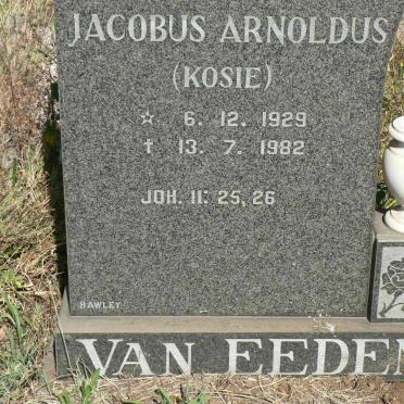 EEDEN Jacobus Arnoldus, van 1929-1982
