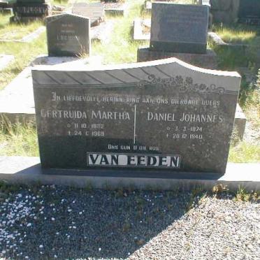 EEDEN Daniel Johannes, van 1874-1940 &amp; Gertruida Martha 1882-1969