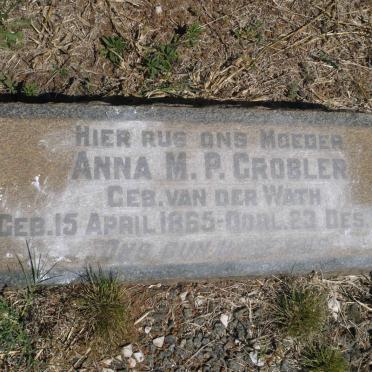 GROBLER Anna M.P. nee VAN DER WATH 1865-1951
