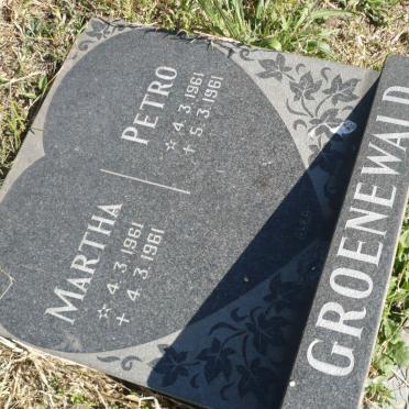 GROENEWALD Martha 1961-1961 :: GROENEWALD Petro 1961-1961