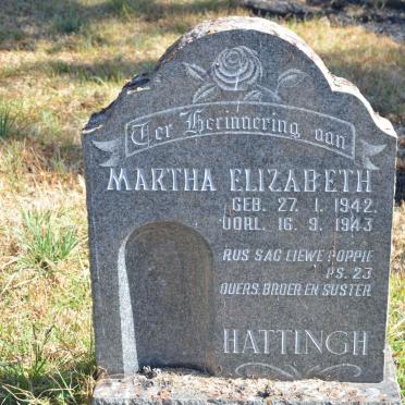 HATTINGH Martha Elizabeth 1942-1943
