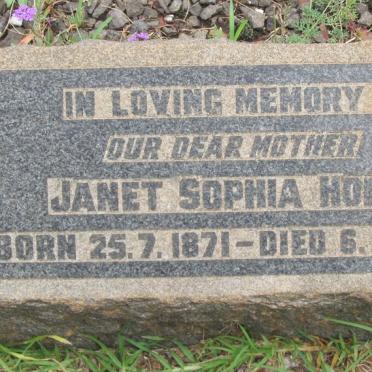 HOFFE Janet Sophia 1871-1950