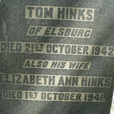 HINKS Tom -1942 &amp; Elizabeth Ann -1941