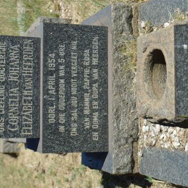 HEERDEN Cornelia Johanna Elizabeth, van 1954-1954