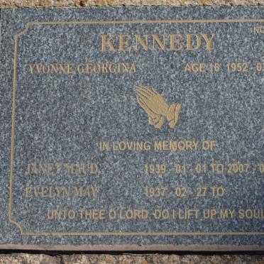 KENNEDY Evelyn May 1937- :: KENNEDY Janet Maud 1939-2007 ::  KENNEDY Yvonne Georgina -1952
